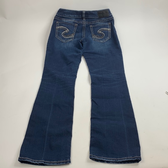 Silver Jeans Suki Mid Slim Boot Dark wash Size 28 Super Stretch Bootcut Midrise - Picture 1 of 14